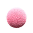 pink ball Fur 3D element render, Typography fluffy style