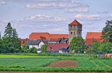 Wall Mural - Babenhausen mit Hexenturm