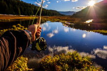 Fly Fishing From Fisherman Point Of View, Durango, USA