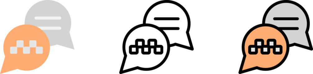 Poster - conversation vector icon in different styles. line, color, filled outline
