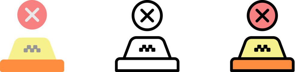 Poster - Office vector icon in different styles. Line, color, filled outline