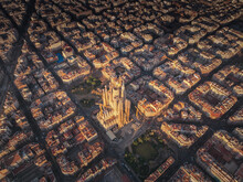 Captivating Barcelona From Above: A Stunning Aerial View Of The City's Iconic Landmarks