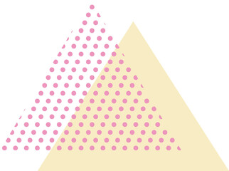 Wall Mural - Decorate the text with triangular color blocks and dots composed of Morandi colors