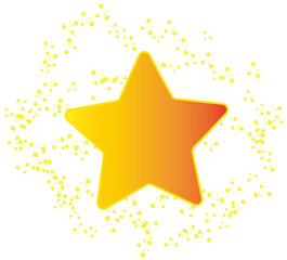 Wall Mural - Gradient golden yellow behind the star pattern icon