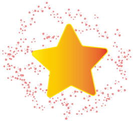 Wall Mural - Gradient golden yellow behind the star pattern icon