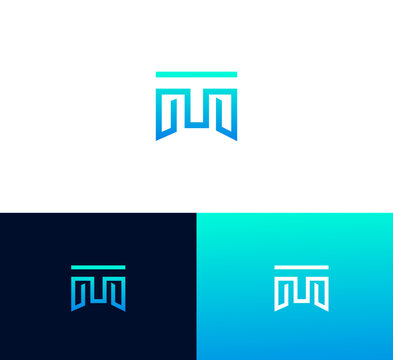 Letter M logo in a modern style.