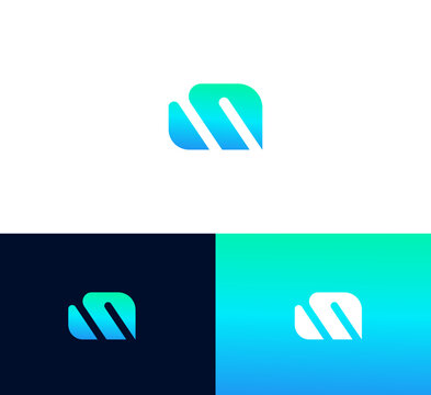Letter M logo in a modern style Vector.