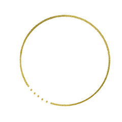 Wall Mural - Gold circle frame.