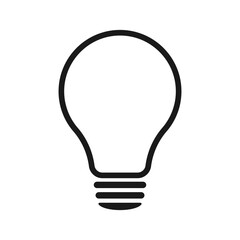 Poster - Idea lamp icon. Flat style - stock vector