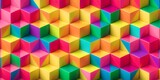 Fototapeta Londyn - abstract colorful cube background,AI generative