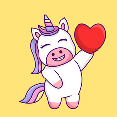 Poster - Cute unicorn illustration, cute and fun