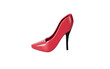 Red high-heeled shoes with white background, 3d rendering.