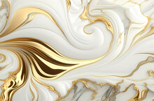 Colored Marble With Gold. Generative AI.