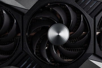 Poster - Video graphics card coolers. Gpu background close up