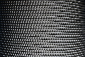 Steel cable texture. Steel wire rope or steel sling.Use for industrial or construction background.	