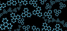 Glowing Hexagonal Star Like Fidget Spinner Pattern On Black Background 