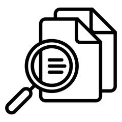 Poster - search document icon vector