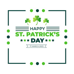 happy st. patrick's day typography design template. saint patrick's day festival text design. st. pa