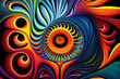 Psychedelic backgrounds, similar to the posters, often featured swirling patterns and colors