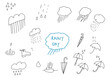 © Franziska - Rain icons set. Weather icon collection. Rainy day symbol set. Vector