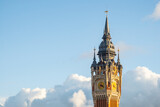 Fototapeta Big Ben - Belfry, clock tower at town hall in Calais, France