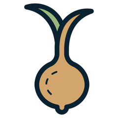 Wall Mural - onion plant icon