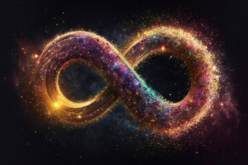 colourful infinity symbol ,made with generative ai