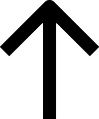 Leinwandbilder - Up arrow icon. Simple glyph, flat vector of arrows icons for UI and UX, website or mobile application on white background