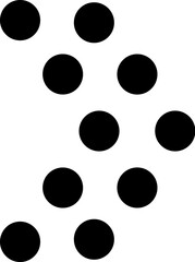 Poster - Right arrow of dots. icon. Simple glyph, flat vector of arrows icons for UI and UX, website or mobile application on white background