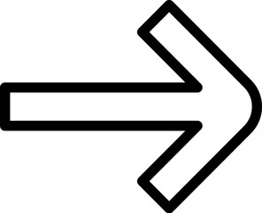 Leinwandbilder - arrow icon. Simple thin line, outline vector of Arrows icons for UI and UX, website or mobile application on white background