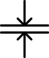 Leinwandbilder - arrow icon. Simple thin line, outline vector of Arrows icons for UI and UX, website or mobile application on white background