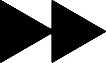 Poster - Two arrows to the right, rewind vector icon
