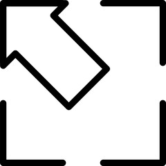 Poster - arrow, full screen vector icon