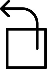 Poster - arrow, turn icon. Simple thin line, outline vector of Arrows icons for UI and UX, website or mobile application on white background