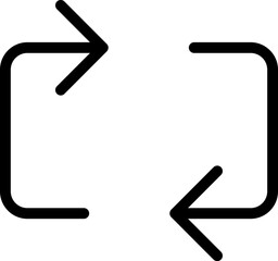 Poster - arrow, repeat icon. Simple thin line, outline vector of Arrows icons for UI and UX, website or mobile application on white background