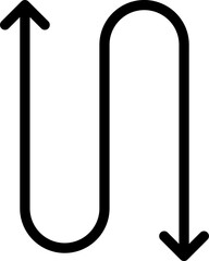 Leinwandbilder - arrow icon. Simple thin line, outline vector of Arrows icons for UI and UX, website or mobile application on white background