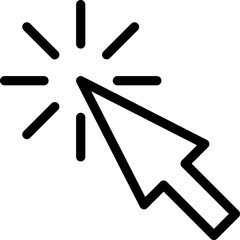 Poster - arrow, cursor icon. Simple thin line, outline vector of Arrows icons for UI and UX, website or mobile application on white background