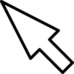 Poster - arrow, cursor icon. Simple thin line, outline vector of Arrows icons for UI and UX, website or mobile application on white background