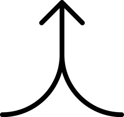 Leinwandbilder - arrow icon. Simple thin line, outline vector of Arrows icons for UI and UX, website or mobile application on white background