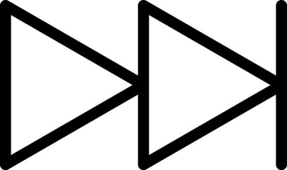 Poster - arrow, next icon. Simple thin line, outline vector of Arrows icons for UI and UX, website or mobile application on white background