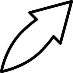 Leinwandbilder - arrow icon. Simple thin line, outline vector of Arrows icons for UI and UX, website or mobile application on white background