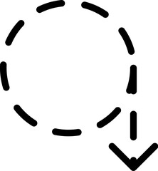 Poster - arrow, circular icon. Simple thin line, outline vector of Arrows icons for UI and UX, website or mobile application on white background