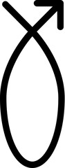 Leinwandbilder - arrow icon. Simple thin line, outline vector of Arrows icons for UI and UX, website or mobile application on white background