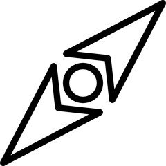 Leinwandbilder - arrow icon. Simple thin line, outline vector of Arrows icons for UI and UX, website or mobile application on white background