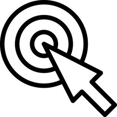 Poster - arrow, cursor icon. Simple thin line, outline vector of Arrows icons for UI and UX, website or mobile application on white background