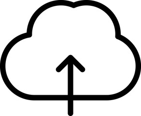 Fototapete - arrow cloud icon. Simple thin line, outline vector of Arrows icons for UI and UX, website or mobile application on white background