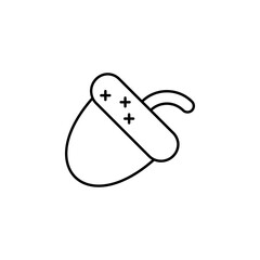 Poster - Acorn icon. Simple thin line, outline vector of autumn icons for ui and ux, website or mobile application on white background