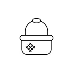Poster - Basket icon. Simple thin line, outline of autumn icons for ui and ux, website or mobile application on white background