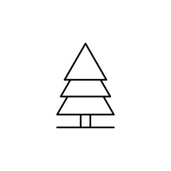 Poster - Tree icon. Simple thin line, outline of autumn icons for ui and ux, website or mobile application on white background