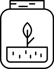 Poster - sprout iconicon. Simple thin line, outline vector of Biology icons for UI and UX, website or mobile application on white background